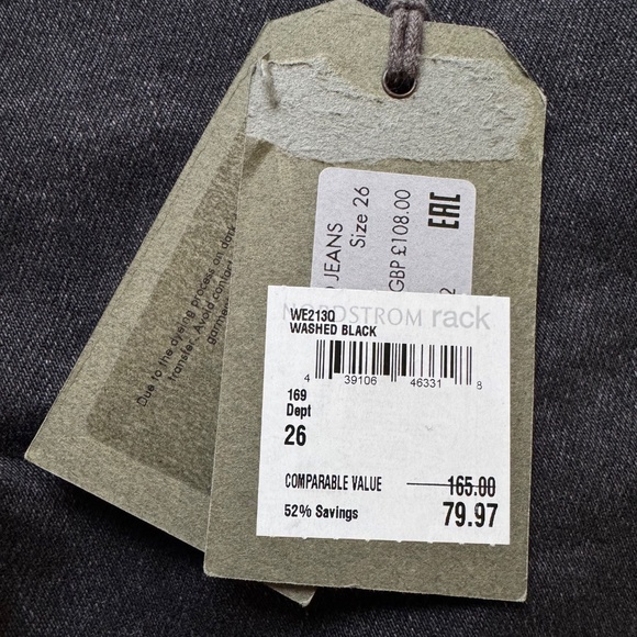 ✨NWT✨ ALLSAINTS Grace Biker Cropped Skinny Moto Jeans in Washed Black Sz 26 - Picture 5 of 6